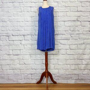 Sachin + Babi Cobalt Blue Sheer Clip Dot Swing Dress